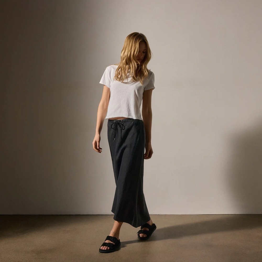 James Perse High Low Linen Skirt Size 2/Medium